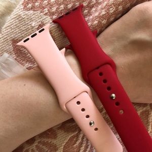 38mm Apple Watch straps - off brand - red pink 38